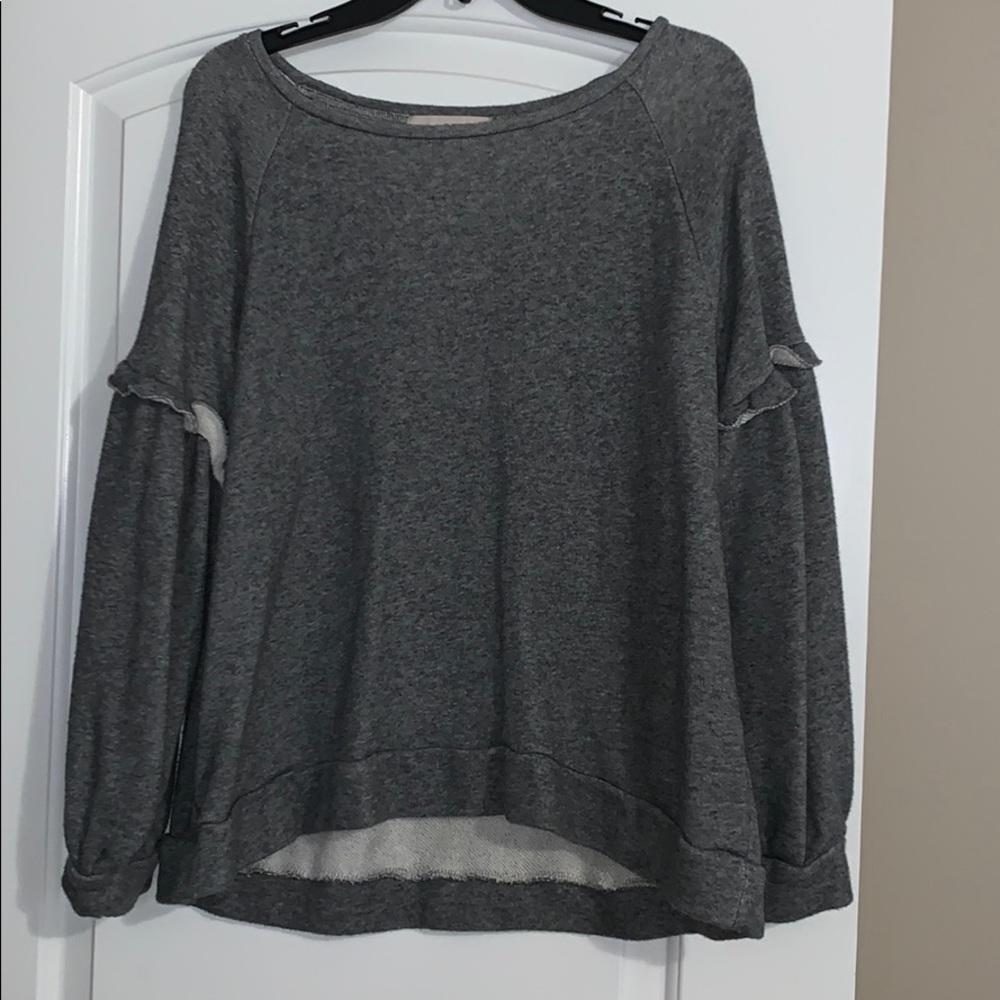Loft sweatshirt - ruffled sleeves